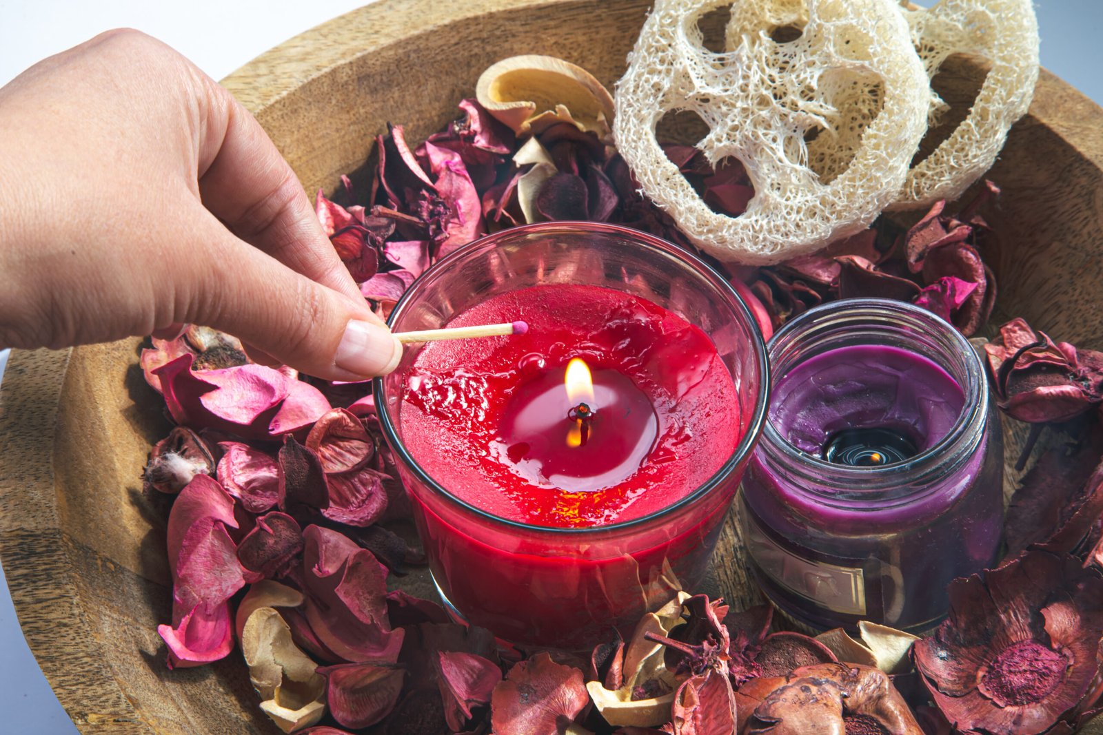 The Bomb Candle Pedicure and Manicure luxury spa treatment