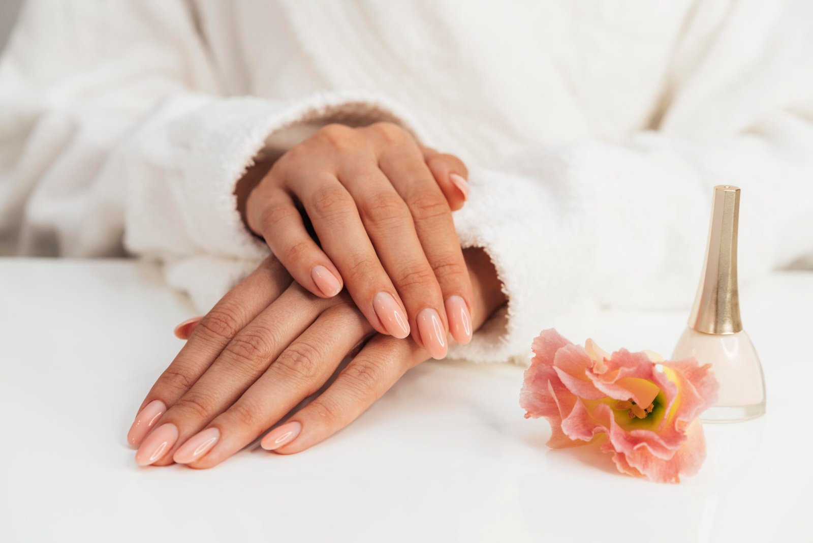Luxury pedicure and manicure treatment at a professional nail salon