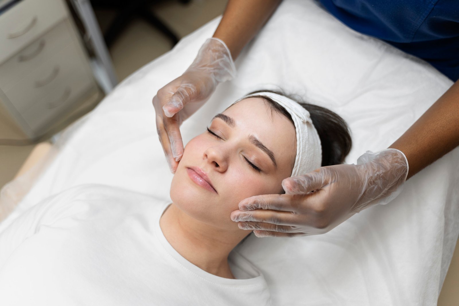 Skin tightening facial treatment for firmer-looking skin